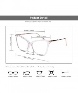 Cat Eye Womens Cat Eye Transparent Frame Mod Sunglasses Eyeglasses - Pink - C518REKNUIA $15.07