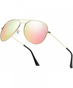 Oval Aviator Sunglasses for Men Women Mirrored Lens UV400 Protection Lightweight Polarized Aviators Sunglasses - CI18HET7TO8 ...