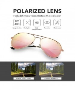 Oval Aviator Sunglasses for Men Women Mirrored Lens UV400 Protection Lightweight Polarized Aviators Sunglasses - CI18HET7TO8 ...