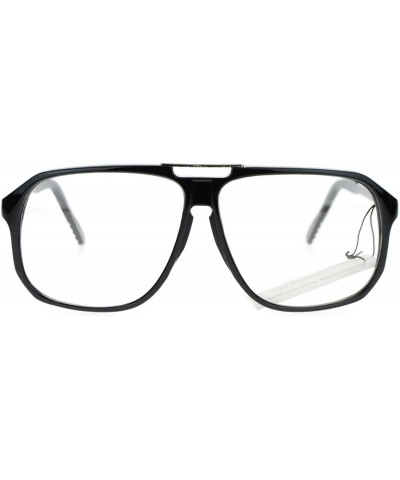 Oversized Mens Retro Robotic Nerdy Geek Sport Keyhole Oversize Optical Eye Glasses - Black - C411SLP0P03 $22.00