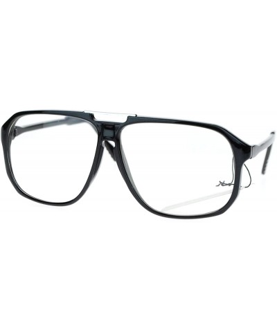 Oversized Mens Retro Robotic Nerdy Geek Sport Keyhole Oversize Optical Eye Glasses - Black - C411SLP0P03 $12.65