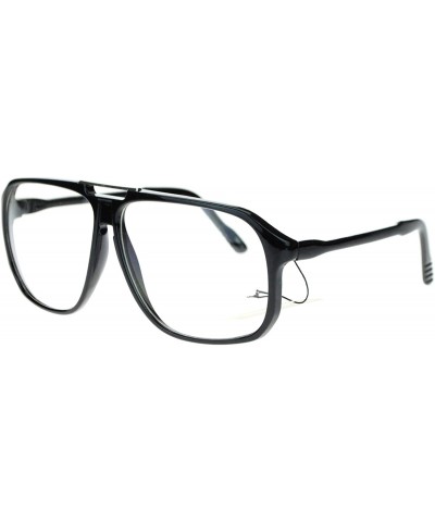 Oversized Mens Retro Robotic Nerdy Geek Sport Keyhole Oversize Optical Eye Glasses - Black - C411SLP0P03 $12.65