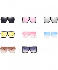 Square Square Oversized Sunglasses Women Big Frame Colorful Sun Glasses Men Mirror Gradient Hip Hop Shades Glasses - CE18U73R...