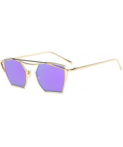 Aviator Colorful lady sunglasses ladies driving glasses - Purple Color - CT183Y7SQWM $22.25