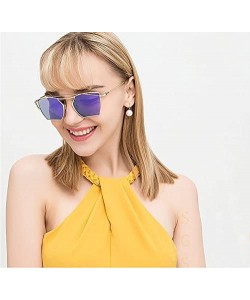 Aviator Colorful lady sunglasses ladies driving glasses - Purple Color - CT183Y7SQWM $22.25