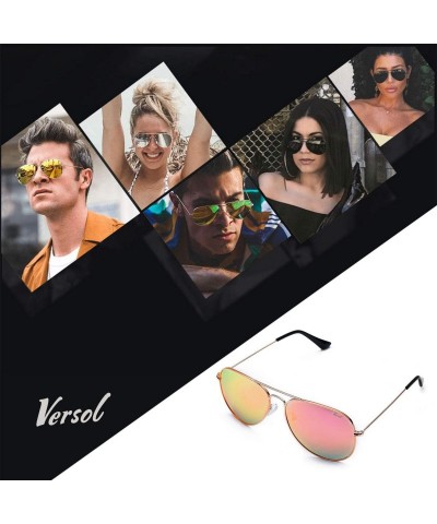 Oval Aviator Sunglasses for Men Women Mirrored Lens UV400 Protection Lightweight Polarized Aviators Sunglasses - CI18HET7TO8 ...