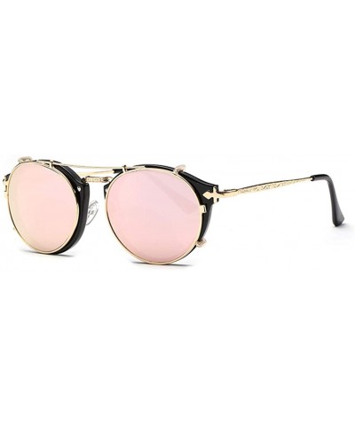 Aviator New Fashion Retro Dual-Purpose Mirror Flat Glasses Sunglasses for Men and Women UV400 1813 - Blackpink - CZ18AHAS4CC ...