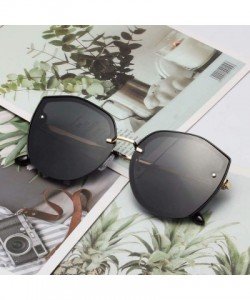 Cat Eye Womens Fashion Polarized UV Protection Metal Decoration Cat Eyes Sunglasses for Women LS1996 - Black - C918R53ZHIK $2...