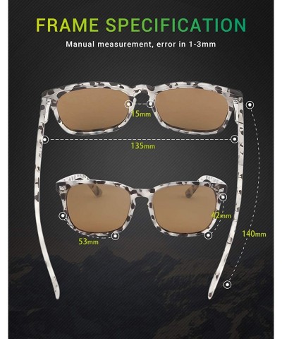 Oval Men Women Polarized Sports Sunglasses Square Frame UV400 Protection Sun Glasses for Baseball Fishing Cycling - CZ195SLM0...