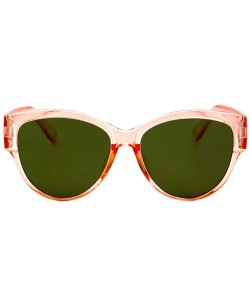 Cat Eye Women Retro Vintage Round Circle Fashion Sunglasses UV Protection - Pink - CE18IHKHGOM $8.89