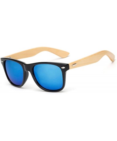 Square Wood Sunglasses Men Women Square Bamboo Mirror Sun Glasses Retro De Sol MasculinoHandmade - Kp1501 C10 - C7197A2GSZ3 $...