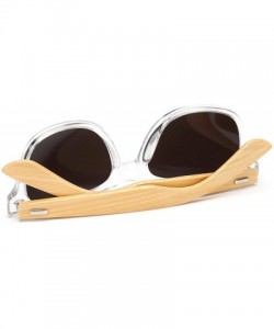 Square Wood Sunglasses Men Women Square Bamboo Mirror Sun Glasses Retro De Sol MasculinoHandmade - Kp1501 C10 - C7197A2GSZ3 $...