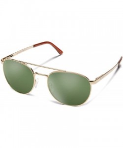 Square Polarized Optics Motorist - Gold / Polarized Gray Green - C7196XOUHNZ $32.24