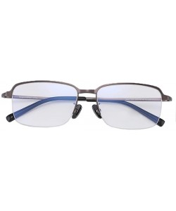 Round Unisex metal frame glasses- classic round metal transparent lens flat mirror - D - CI18RY80MK0 $42.39