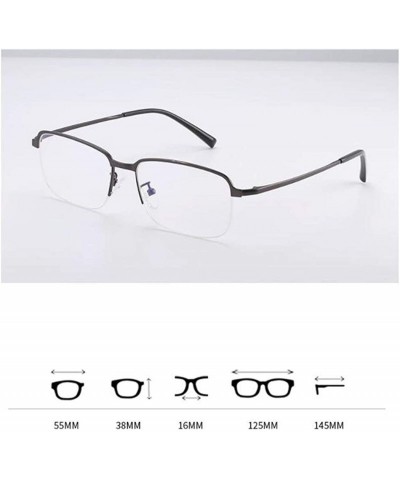 Round Unisex metal frame glasses- classic round metal transparent lens flat mirror - D - CI18RY80MK0 $42.39