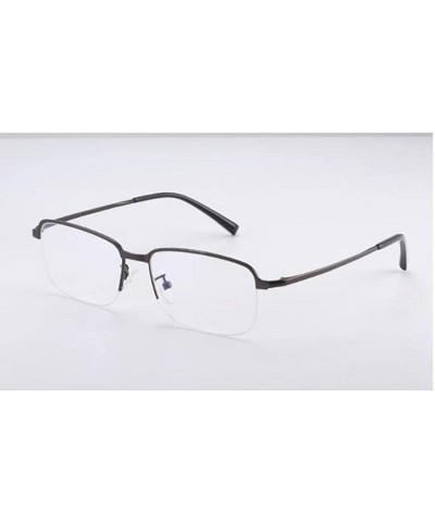 Round Unisex metal frame glasses- classic round metal transparent lens flat mirror - D - CI18RY80MK0 $42.39