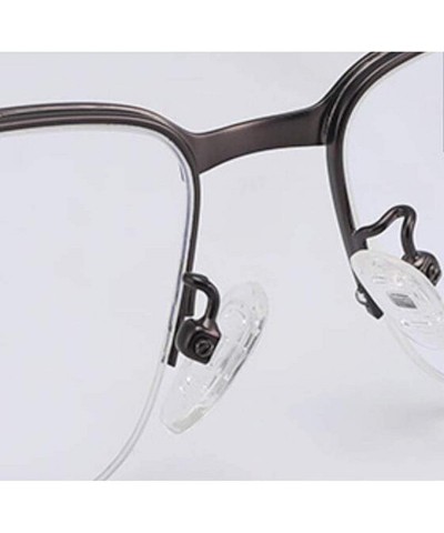 Round Unisex metal frame glasses- classic round metal transparent lens flat mirror - D - CI18RY80MK0 $42.39