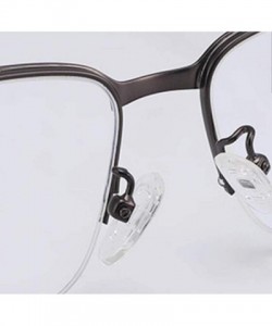 Round Unisex metal frame glasses- classic round metal transparent lens flat mirror - D - CI18RY80MK0 $42.39