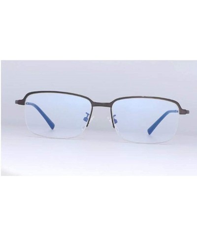 Round Unisex metal frame glasses- classic round metal transparent lens flat mirror - D - CI18RY80MK0 $42.39