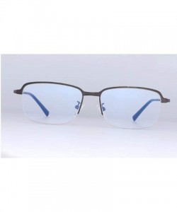 Round Unisex metal frame glasses- classic round metal transparent lens flat mirror - D - CI18RY80MK0 $42.39