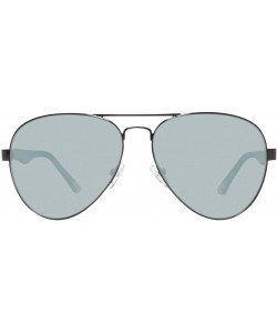 Square Gant Sun Sunglasses - GRS 2000 / Frame Black with Aqua Temples Lens Gray - CT11IA2H3GP $33.03