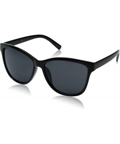 Square Women's P2421 Square Sunglasses- Black/Smoke - C012MZ578FH $12.60