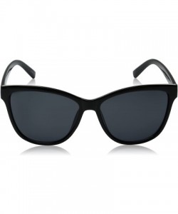 Square Women's P2421 Square Sunglasses- Black/Smoke - C012MZ578FH $12.60