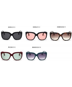 Square New fashion retro square avant-garde big box brand punk side cover ladies sunglasses UV400 - Black - CV18T6L2I72 $15.28