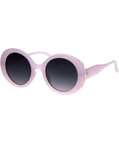 Round Womens Vintage Fashion Sunglasses Oversized Round Designer Style Shades - Lavender - CV18KCYRZA5 $21.65