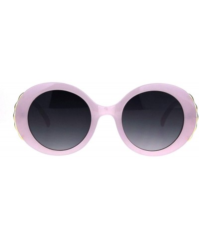 Round Womens Vintage Fashion Sunglasses Oversized Round Designer Style Shades - Lavender - CV18KCYRZA5 $10.97