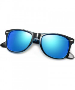 Sport Polarized Designer Sunglasses for Men Women- Unisex Classic 80s Retro Sunglasses - Trendy Blue Mirrored - CO1963NT23L $...