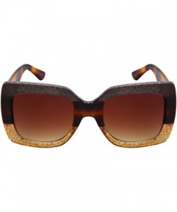 Square Round Oval Square Women Sunglasses Multi Tinted Glitter Frame EC34130&EC34131 - C1180WOEIYI $12.31