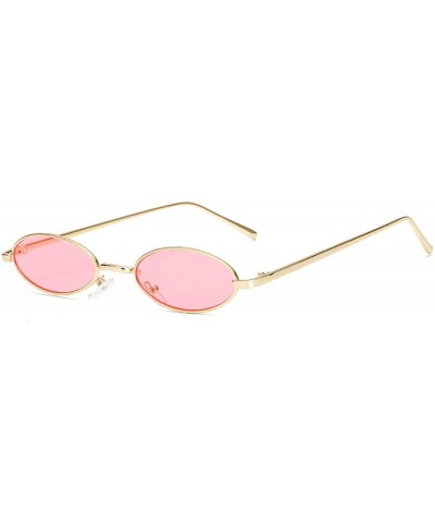 Round Vintage Slender val Sunglasses for Women Small Round Candy Colors Sunglasses Metal Frames Designer Gothic Glasses - CD1...