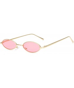 Round Vintage Slender val Sunglasses for Women Small Round Candy Colors Sunglasses Metal Frames Designer Gothic Glasses - CD1...