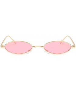 Round Vintage Slender val Sunglasses for Women Small Round Candy Colors Sunglasses Metal Frames Designer Gothic Glasses - CD1...