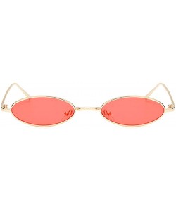 Round Vintage Slender val Sunglasses for Women Small Round Candy Colors Sunglasses Metal Frames Designer Gothic Glasses - CD1...