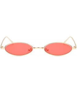 Round Vintage Slender val Sunglasses for Women Small Round Candy Colors Sunglasses Metal Frames Designer Gothic Glasses - CD1...