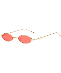 Round Vintage Slender val Sunglasses for Women Small Round Candy Colors Sunglasses Metal Frames Designer Gothic Glasses - CD1...