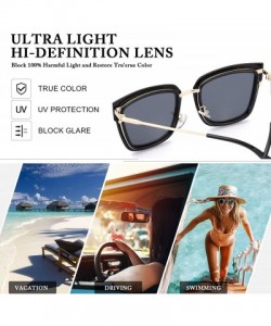 Square Fashion Cat Eye Mirror Sunglasses Women Polarized UV Protection Stylish Design - CS18SAILY42 $19.56