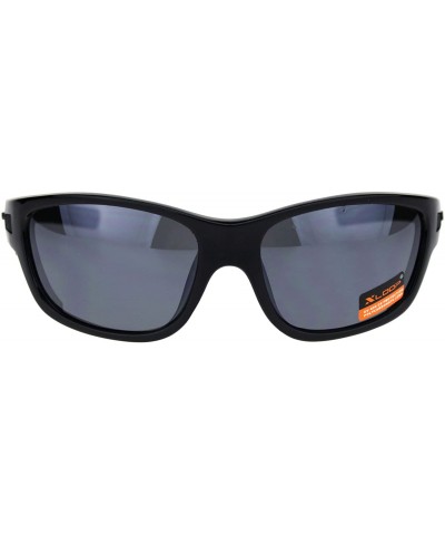 Oval Xloop Sunglasses Mens Wrap Around Side Cover Oval Shield Frame UV 400 - Black (Black) - C7192RT2G4O $12.96