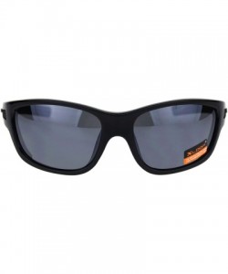 Oval Xloop Sunglasses Mens Wrap Around Side Cover Oval Shield Frame UV 400 - Black (Black) - C7192RT2G4O $12.96