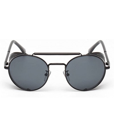 Round Sunglasses Side Shield Steampunk Vintage Cool UV Protection Round Glasses For Women&Men - C1 - C612LWU9I2T $21.08