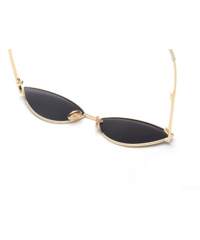 Oval Fashion Designer Sunglasses Retro Small Petals Shape Arc Temple Design B2298 - Brown - C318C037079 $15.55