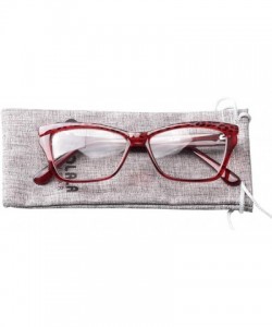 Cat Eye Womens Leopard Butterfly Reading Glasses Fashion Eye Glass Frame - Red - CN18IIS4II8 $11.45