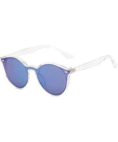Round Retro Circle Round UV Protection Fashion Sunglasses for Men and Women - Blue - C118IR2C298 $19.80