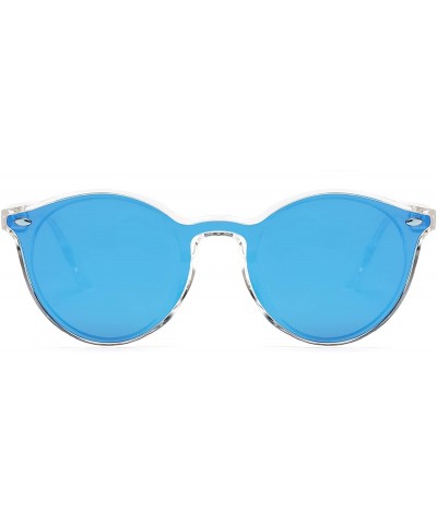 Round Retro Circle Round UV Protection Fashion Sunglasses for Men and Women - Blue - C118IR2C298 $10.80