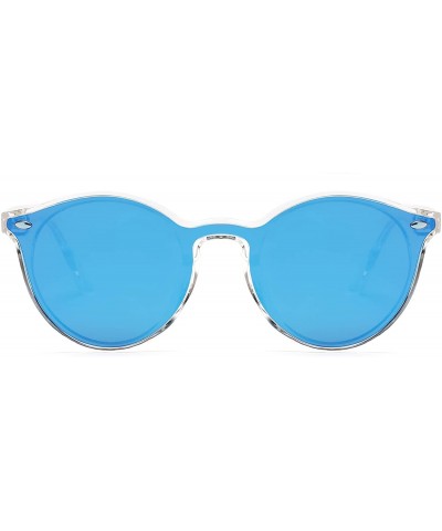 Round Retro Circle Round UV Protection Fashion Sunglasses for Men and Women - Blue - C118IR2C298 $10.80