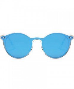 Round Retro Circle Round UV Protection Fashion Sunglasses for Men and Women - Blue - C118IR2C298 $10.80