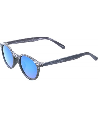 Round 'Nashville' Round Fashion Sunglasses - Grey - C411PMFLFYP $9.63
