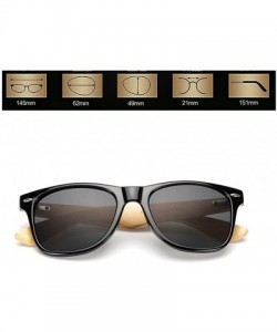 Oval Bamboo feet Sunglasses/men's and women's classic color film Sunglasses/bamboo glasses. - Black - CF18DICTYG8 $9.60